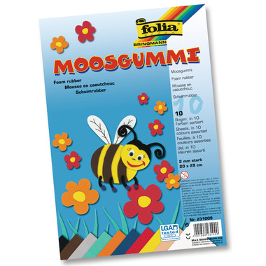 FOLIA Moosgummi 231009 ass. 10 Blatt
