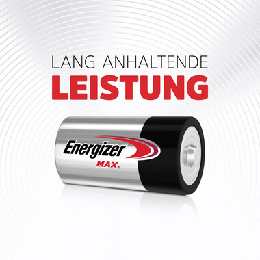 Energizer Batterie Max Baby (C), 2 Stk 2-Packung Energizer Max C-Batterien, Baby Alkali-Batterien (LR14)