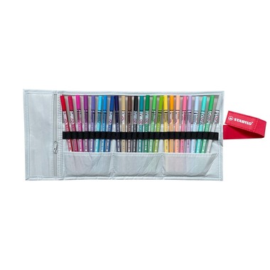 STABILO Rollerset point 68 1.0mm 6825-08-03CH 25 Farben ass. pastellgrau