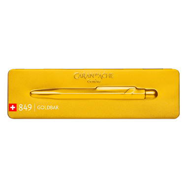 CARAN D'ACHE Kugelschreiber 849 GoldBar 849.999 gold, mit Metalletui