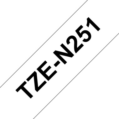 PTOUCH Ruban, non laminé noir/blanc TZe-N251 PT-300 24 mm