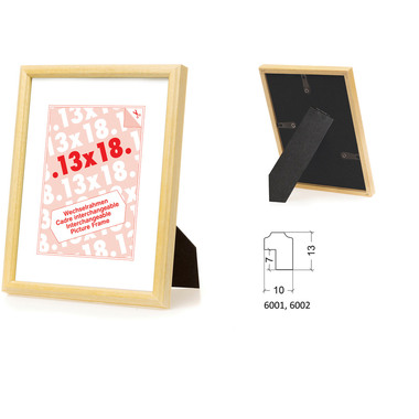 DEBEX Wechselrahmen 18×24cm 600203-180X2 Holz braun