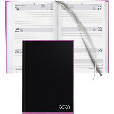 BIELLA Agenda Dispo Term Bl.Off 2024 808545420024 violet, 3½J/P, 14.5x20.5cm