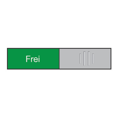 BEREC Türschild 27,4x102mm 314.081 Alu, Frei-Besetzt