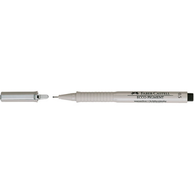FABER-CASTELL Tintenschreiber ECCO 0,5mm 166599 Pigment, schwarz