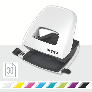 LEITZ Locher/Hefter WOW 5095-10-01 weiss, Bundle