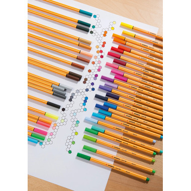 STABILO Stylos fibre point 88 0.4mm 88/6 6 couleurs ass.