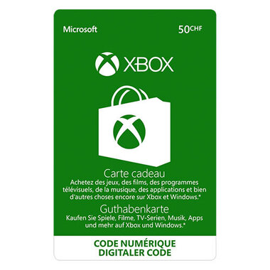 Geschenkkarte Xbox 50.-