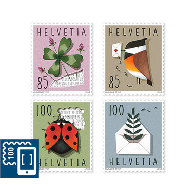 Briefmarken-Serie «Spezielle Anlässe» Serie (4 Marken, Taxwert CHF 3.70), selbstklebend, ungestempelt