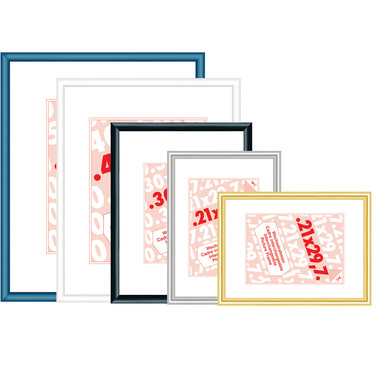 DEBEX Wechselrahmen 40x50cm 725001400500 Kunstglas, weiss