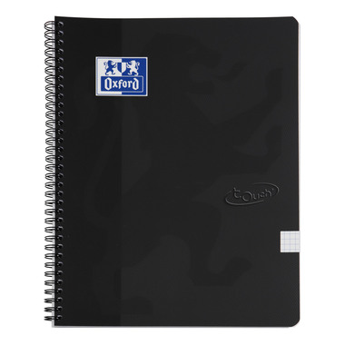 OXFORD Touch Spiralheft 400134120 A4, kariert 70 Blt, schwarz