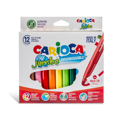 CARIOCA Fasermaler Jumbo Box 6mm 40569 12 Stück