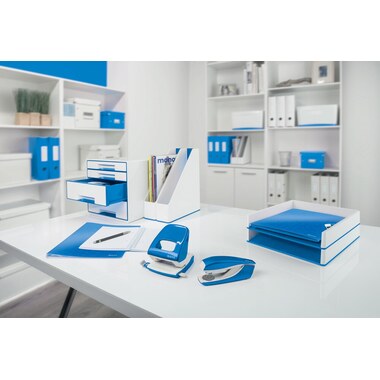 LEITZ Bürolocher NewNeXXt WOW 5.5mm 50082036 blau für 30 Blatt