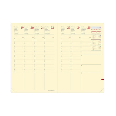 QUO-VADIS Agenda Silk Mini.Prest.ML 2024 286567Q 1W/2S, orange 16x24cm