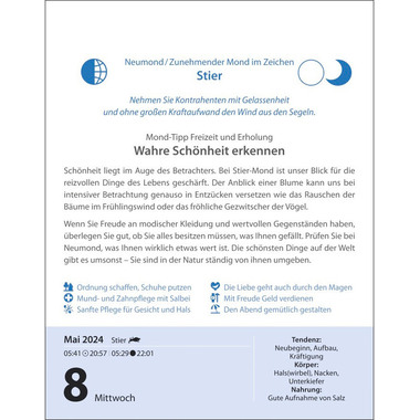 HARENBERG Abreisskalender Leben m. Mond 2899300 DE, 12,5 X 16cm 2024