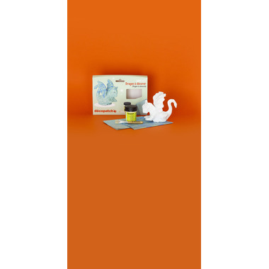 DECOPATCH Bastelset Drache KIT035C Bogen, Tier, Pinsel, Lack