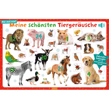 ARS EDITION Adventskalender 62x40.2cm 12739 Schönte Tiergeräusche, Sounds