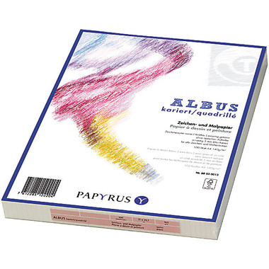 PAPYRUS Zeichenpapier A3 88020014 160g, kariert 5mm 100 Blatt