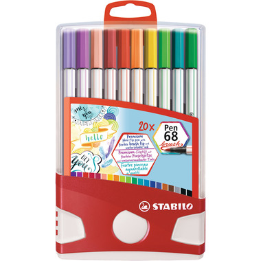 STABILO Fasermaler Pen 68 Brush 105682220 ass. 20 Stück