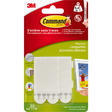 3M Command Montagestreifen M 17201 bis 5,4 kg 4 Stück
