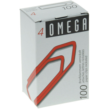 OMEGA Büroklammern Gr.4 4/100 vernickelt, 32mm 100 Stück