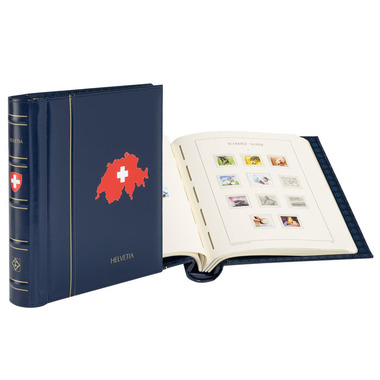 SF-Vordruckalbum PERFECT DP, Schweiz 2020-2021, blau Drehstabbinder inkl. Schutzkassette, 320 x 325 x 70 mm