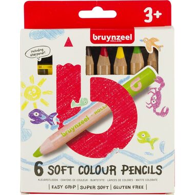 BRUYNZEEL Buntstifteset Kids dick 60119006 6 Farben