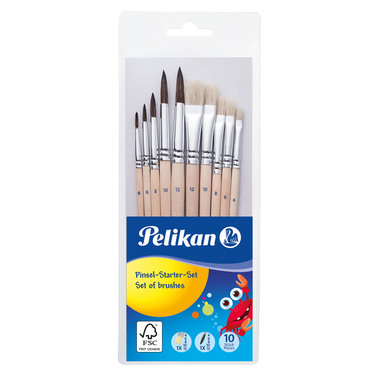 PELIKAN Pinsel-Starter Set 700405 10 Pinsel ass.