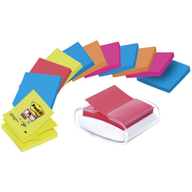 POST-IT Super Sticky Dispenser 76x76mm PRO-W12N 5 colori 12x90 fogli