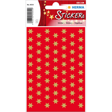 HERMA Sticker Sterne 8mm 4054 gold 201 Stück/3 Blatt