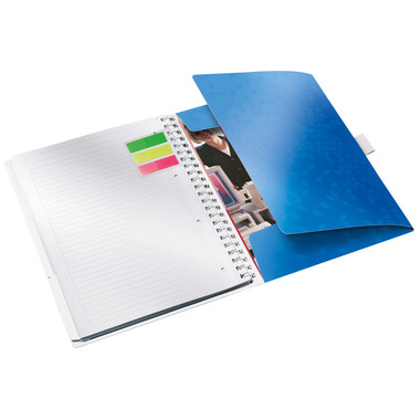 LEITZ Spiralbuch WOW A4 46440036 blau