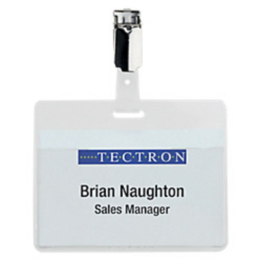 DURABLE Badge avec clip 8106/19 transp., PVC, 60x90mm 25 pcs.