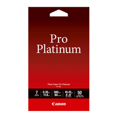 CANON Pro Platinum Photo Pap.10x15cm PT1014x6 InkJet glossy 300g 50 Blatt