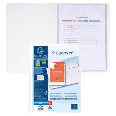 EXACOMPTA Sichtbuch KC A4 58309E weiss 30 Taschen
