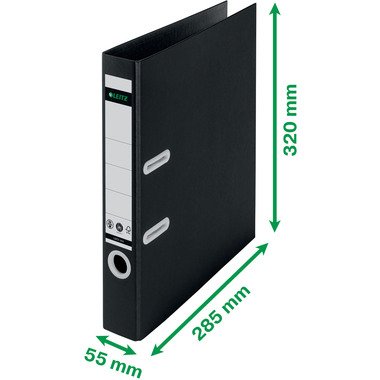 LEITZ Ordner Recycle 5cm 1019-00-95 schwarz A4