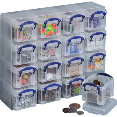 REALLY USEFUL BOX Organizer Set 0,14lt 68507300 transparent