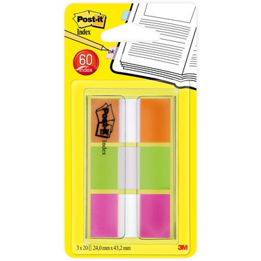 POST-IT Index 7100102571 25.4x43.2mm ass. 3x20 f.