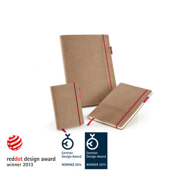 TRANSOTYPE senseBook RED RUBBER A5 75020502 kariert, M, 135 Seiten beige