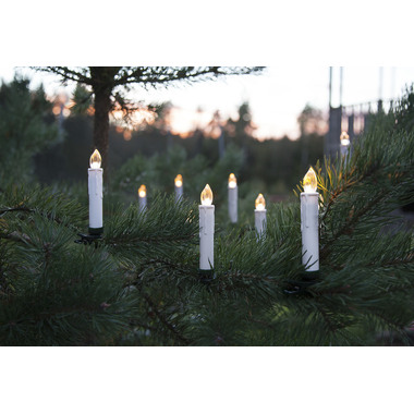 STAR TRADING LED Baumkerzen 13cm 12.003-50-1 weiss, Remote 10 Stück