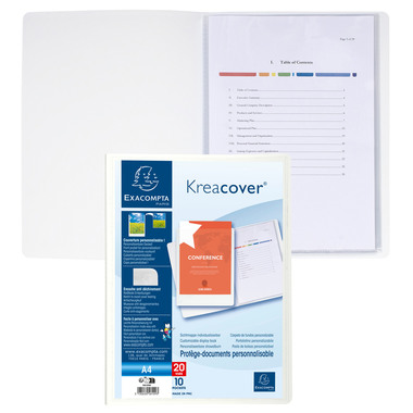 EXACOMPTA Sichtbuch KC A4 58109E weiss 10 Taschen