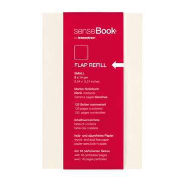 TRANSOTYPE senseBook FLAP REFILL A6 75510600 blanko, S, 135 Seiten beige