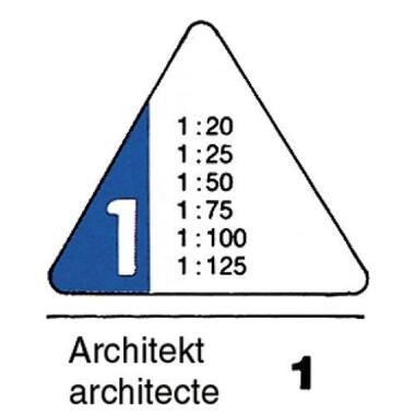 RUMOLD Dreikant - Massstab 150 30cm 150 / 1 / 30 Architect 1