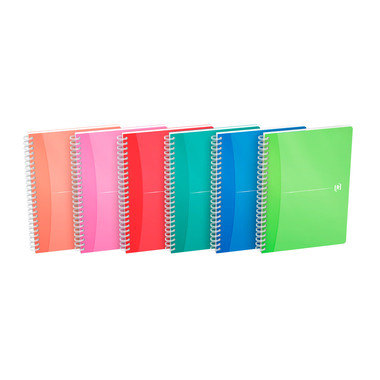 OXFORD Spiralbuch MyColours A5 100104780 liniert 7mm, 90g, 90BL 5 Stk