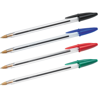 BIC Kugelschr.Cristal Original 1mm 802054 ass., Pouch 5 Stück