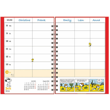 HEYE Familienagenda Peanuts A5 21545 DE, 15.2x23.2cm 2024