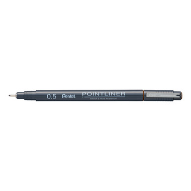 PENTEL Fineliner Pigment 0.5 mm S20P-5SP POINTLINER, sepia