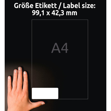 AVERY ZWECKFORM Etiketten 99,1x42,3mm L4776REV2 240 Stück