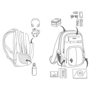 Rucksack Chase black rose