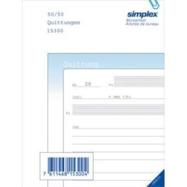 SIMPLEX Ricevute D A6 15303D blu/bianco 100x2 fogli