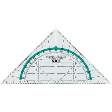 M+R Geodreieck 16cm 723170300 glasklar, bruchfest